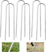 Stalowe kotwy bardzo mocne 30 cm U trampolina bramka śledzie nowe 6 szt.