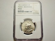 PRUSY, 2 marki,1901r. NGC MS62