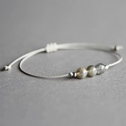 Bransoletka Regulowana na Sznurku Labradoryt