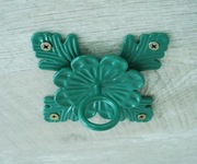 Wieszak Hak Uchwyt sufitowy kuty na doniczkę - Zielony RAL 6000 (W34)