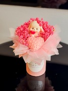 Mini box pink komunia chrzest prezent handmade eco dla dziewczynki