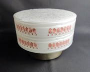 Plafon szklany biały zdobiony - VEB Görlitz - Niemcy lata 60/70 - unikat