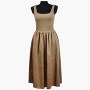 Sukienka New Collection 38 M maxi bawełna prążek kieszenie długa