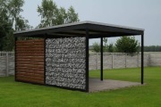 CARPORT wiata gabionowa.