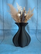 Nowoczesny wazon dekoracyjny – czarny, stylowy