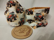 Komplet czapka komin zestaw bawełniany Traktory nowość 