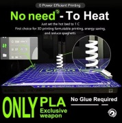 elegoo centauri carbon - płyta GECO , druk PLA bez grzania stołu