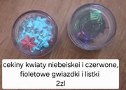 Cekiny kwiatki gwiazdki listki mix do zdobień