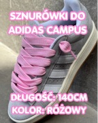 Różowe Sznurówki do Adidas Campus 140cm