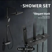 Zestaw prysznicowy czarny.