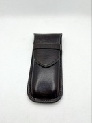 Etui na 3 pióra premium, skóra naturalna, brąz