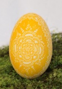 PISANKA KROSZONKA WIELKANOC RĘKODZIEŁO HANDMADE JAJO GĘSIE ŻÓŁTE #1