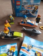 Lego city 60011 , 30015 skuter ,rekin , figurki