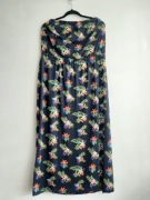 Sukienka maxi w kwiaty Studio 20/22 48 50  Granatowa Oversize Lato