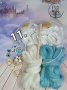 Zestaw do samodzielnego wykonania sowy z makramy nr 11 - obręcz 20cm