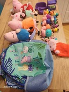 Świnka peppa pluszaki figurki pacynka przypinki do klapek plecak