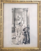 Stary obraz. W.Kossak w ramie.