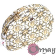 Organizer Obag MOON LIGHT biały – mandale złoto 2 kieszenie | OMAY Handmade