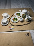 mini filiżanki czajnik cukiernica talerze IGEL 96r