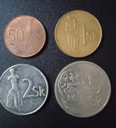 Słowacja zestaw monet.