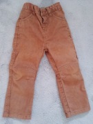Spodnie sztruksowe brązowe 86/92 kod572