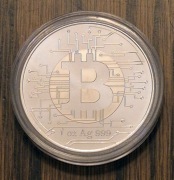 1oz uncja | Bitcoin | 5000 Francs CFA | Ag srebro 999 | 2022