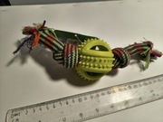 Zabawka szarpak dla psa z gumą zielony