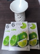 Podgrzewacze zapachowe tealight 18 szt kominek limonka