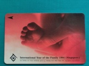 SINGAPUR  / STARA /     - Karta telefoniczna  /  ROK RODZINY