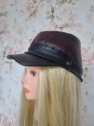 Czapka konfederatka skórzana unisex 