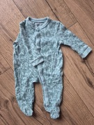 So Cute pajacyk niebieski chłopięcy wzory ptaki palmy 62