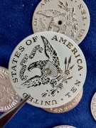 Zestaw 14 tarcz zegarkowych USA Eagle vintage NOS 26 mm steampunk / design