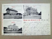 SKWIERZYNA Schwerin dworzec poczta ratusz 1902