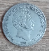 Niemcy, Braunschweig. Dwutalar (2 talary) 1844 - KOPIA