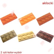 LEGO 3020 PŁYTKA 2x4 brązowy/Redd Tan Dark Tan jasny ciemny pomarańczowy
