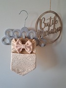 Nowy Beżowy Zestaw - Opaska i Chusteczka