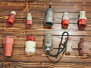 GNIAZDO SIŁOWE WTYK SIŁOWY PLASTIKOWY METALOWY ŁACZNIE 10 SZTUK 