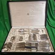 WMF 90 Plater Art Deco 2500 ZESTAW sztućców 6 os. 26 SZT. KASETA