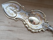 SREBRZONA ŁOPATKA DO TORTU CIASTA MONOGRAM DUFVA SZWECJA ROCOCO 30cm