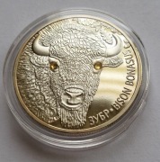 Białoruś 20 rubli, 2012 Żubr - kopia srebrnej monety okolicznościowej