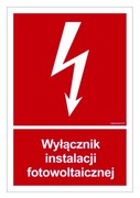 Naklejka wyłącznik instalacji fotowoltaicznej