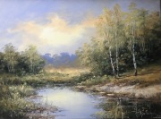 Obraz olejny-pejzaż J .Fijałkowski