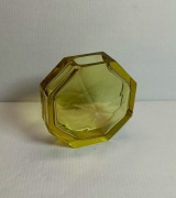 Wazon kryształowy, art deco, cytrynowy, R. Hlousek, Moser, Czechosłowacja