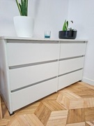 Komoda komódka biała 6 szuflad Szafka 100cm