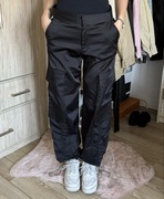 ZARA spodnie cargo czarne z kieszeniami M