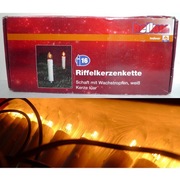 Lampki choinkowe Hellum 16szt świeczki retro 9mb białe ciepłe