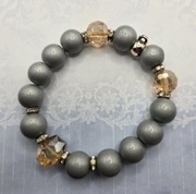 Czarne seduszko kryształy kryształki czarna bransoletka bransoleta