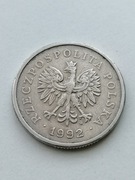 Moneta 1 zł 1992r, z obiegu 