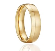 Obrączka damska złota pierścionek 6mm stal nierdzewna złota rozm 7 nowa