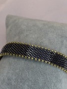 Bransoletka z koralików złoto